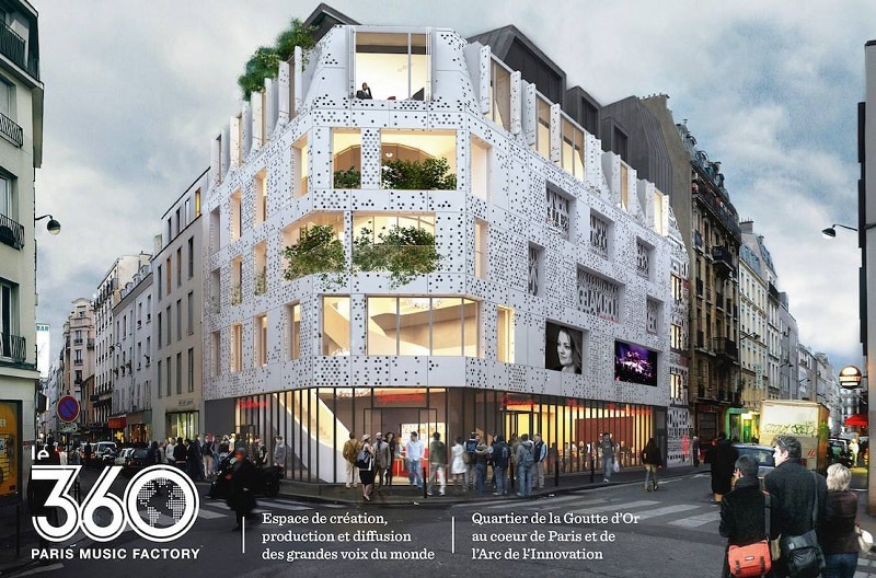 Vue extérieur du Paris360 Music Factory