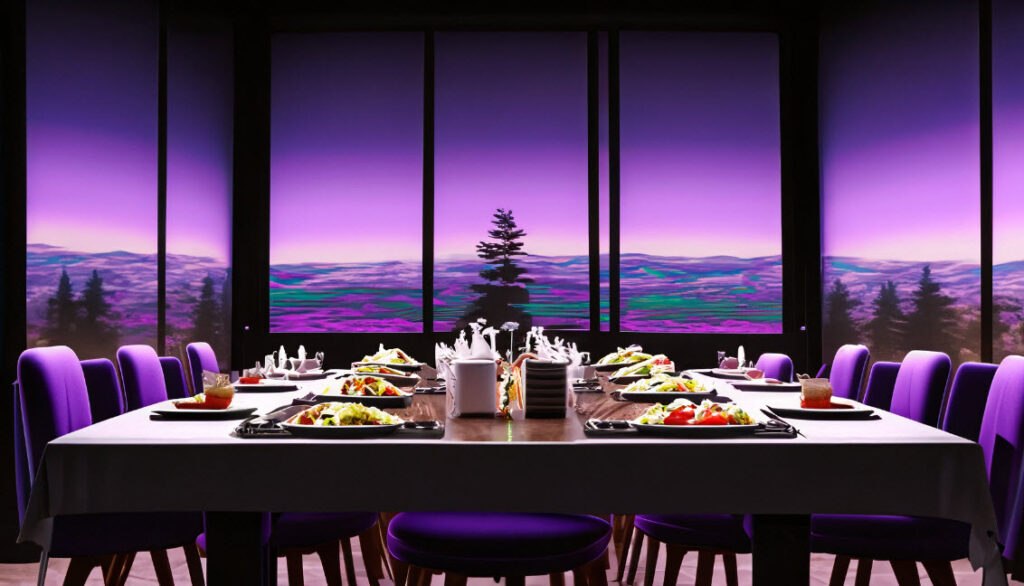 An example of an unforgettable dining experience with wall mapping